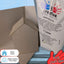 B creative PVA craft glue bottle with a cardboard box on a blue background