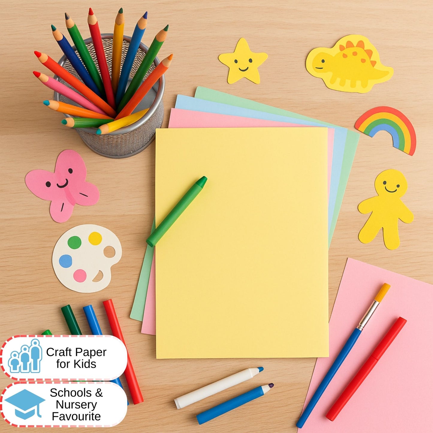 A4 Paper Pastel Coloured Assortment 100 Sheets 80gsm