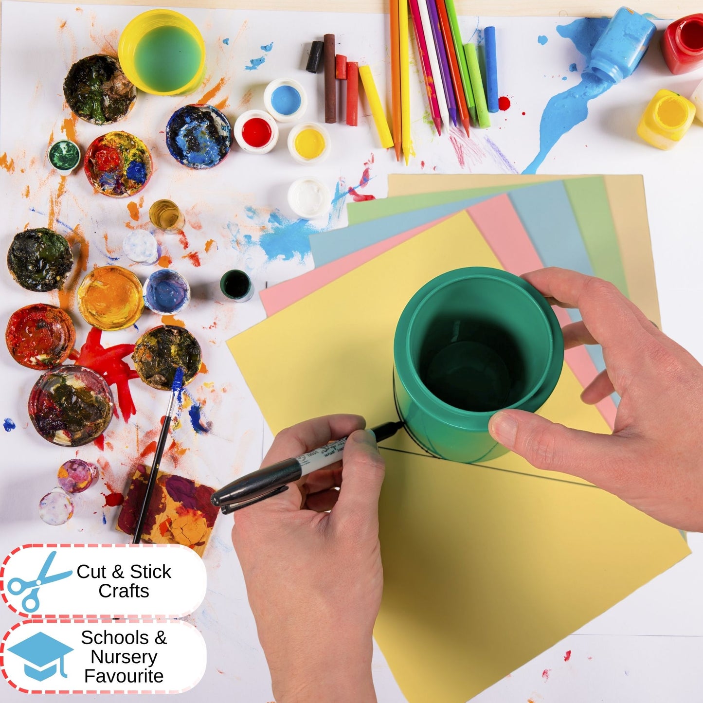 A4 Paper Pastel Coloured Assortment 100 Sheets 80gsm