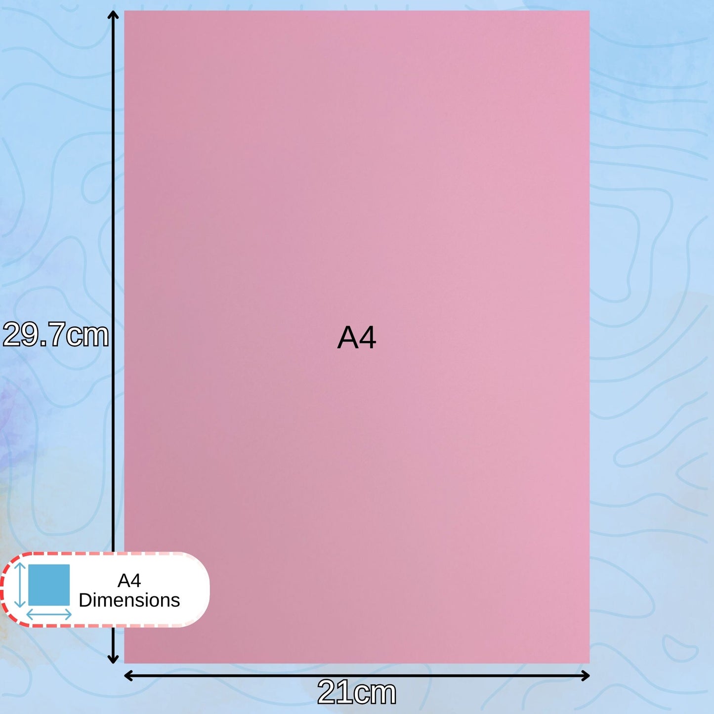 A4 Paper Pastel Coloured Assortment 100 Sheets 80gsm