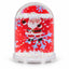 DIY plastic snow globe 7cm with iridescent glitter and photo insert