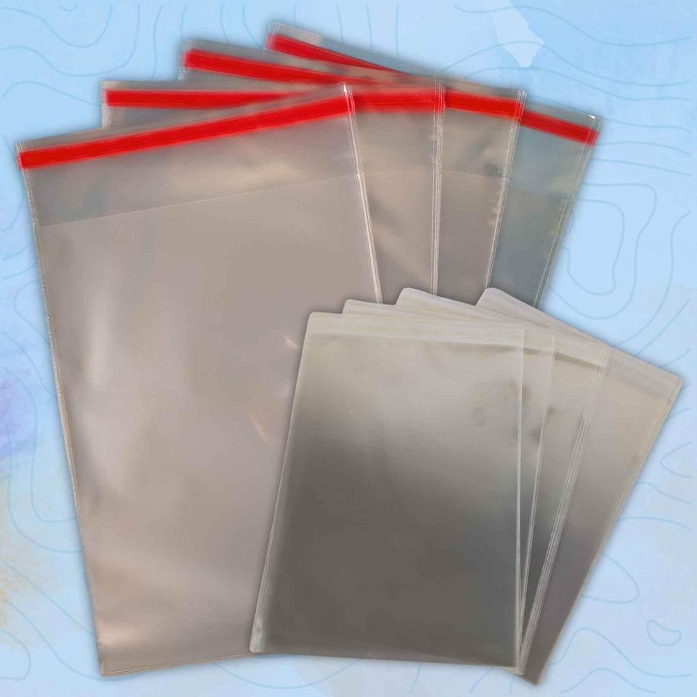 Clear Art Print Display Bags with Adhesive Seal – A4 & A5 Protective Sleeves