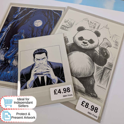 Clear Art Print Display Bags with Adhesive Seal – A4 & A5 Protective Sleeves