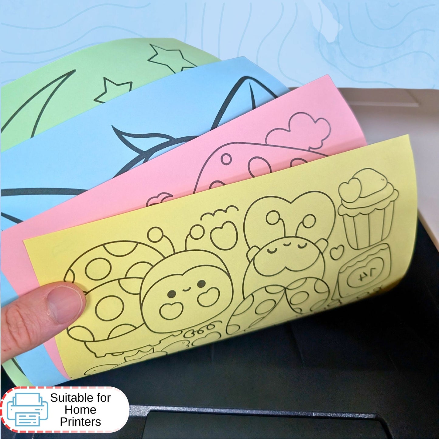A4 Paper Pastel Coloured Assortment 100 Sheets 80gsm