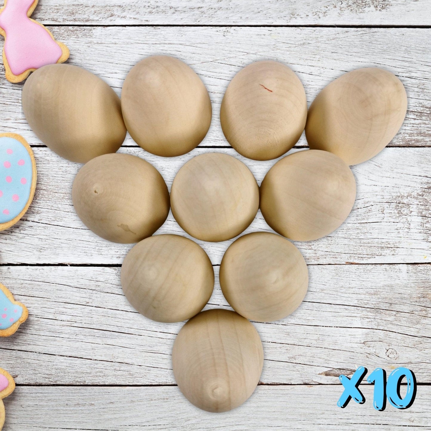 10 Wooden Eggs, Personalise & Paint Easter Eggs 5.5cm x 3.5cm Easter Egg Crafts