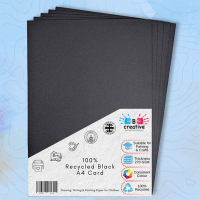 A4 Recycled Black Card 270gsm