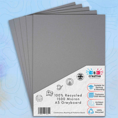 Greyboard A3 – 1500 Micron Heavyweight Sheets for Craft, Art, Backing  & Model Making