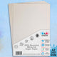 white A2 recycled sugar paper with BCreative packaging on a light blue background