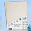 white A3 recycled sugar paper with BCreative packaging on a light blue background
