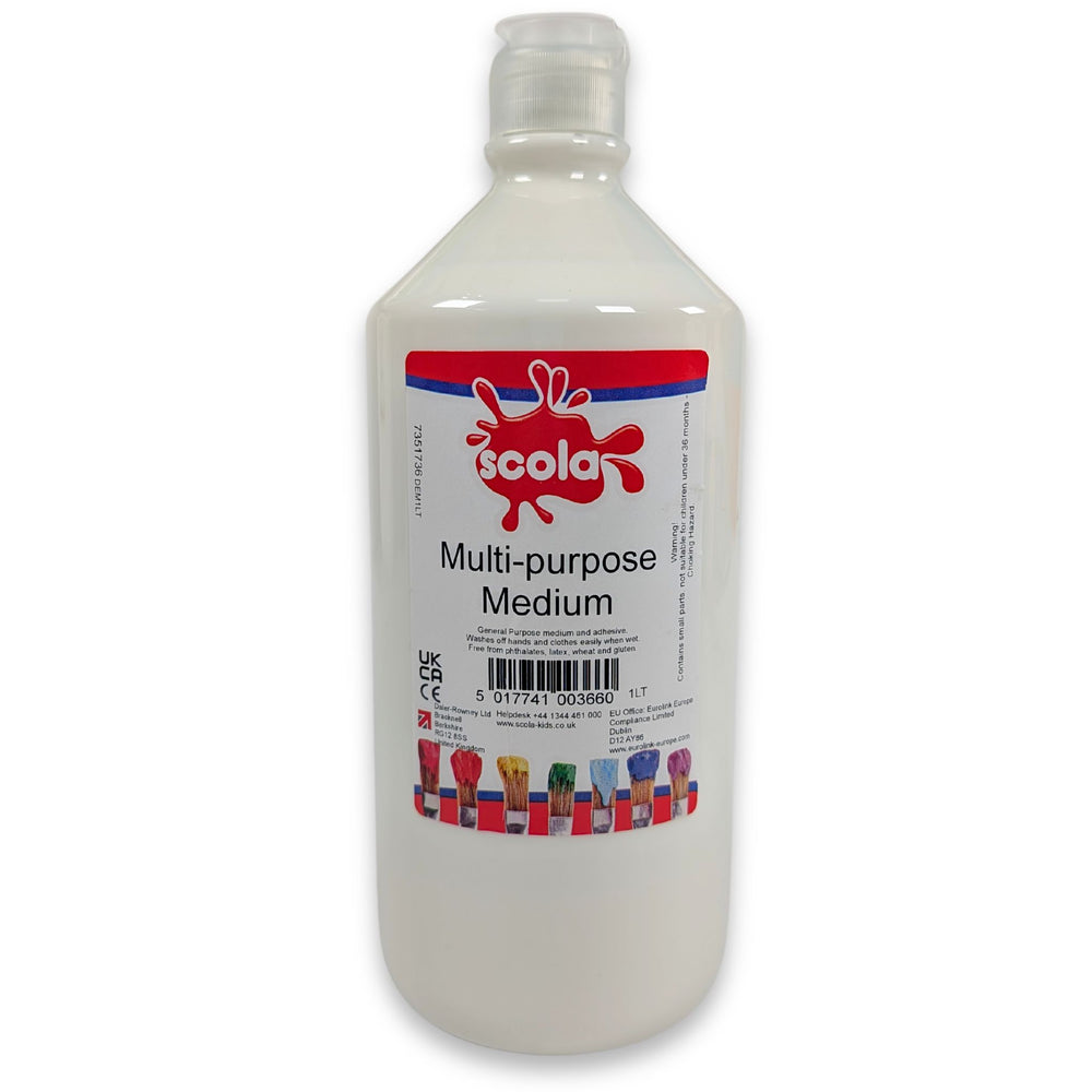 Scola PVA Medium Glue 1ltr Bottle