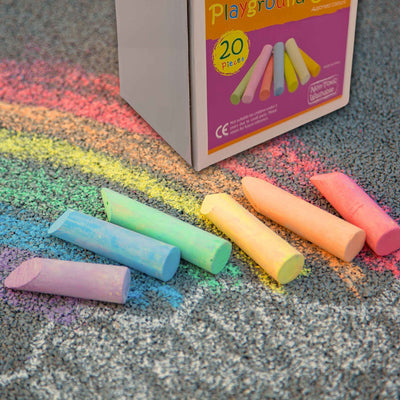 Giant Coloured Sidewalk Chalks Pack of 20
