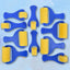 Small and Large Smooth Foam Paint Rollers Pack of 10