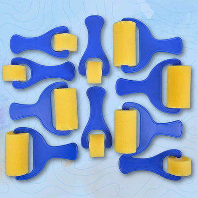 Small and Large Smooth Foam Paint Rollers Pack of 10