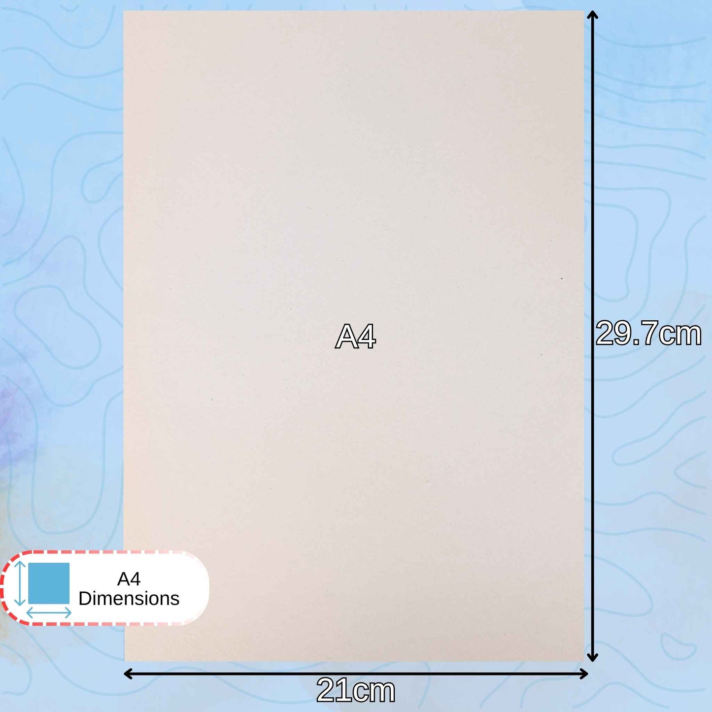 White A4 sugar Paper dimensions