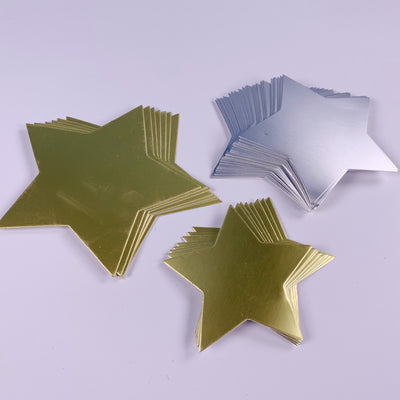 Large Gold and Silver Card Stars