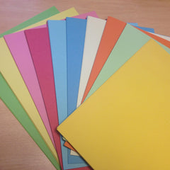 100% Recycled A4 Ten Colour Card Mix 180gsm