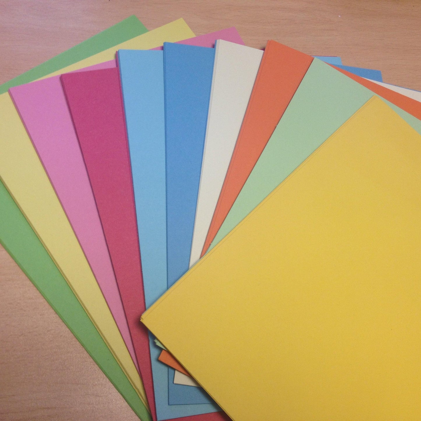 100% Recycled A5 Ten Colour Card Mic 180gsm 100 Sheets