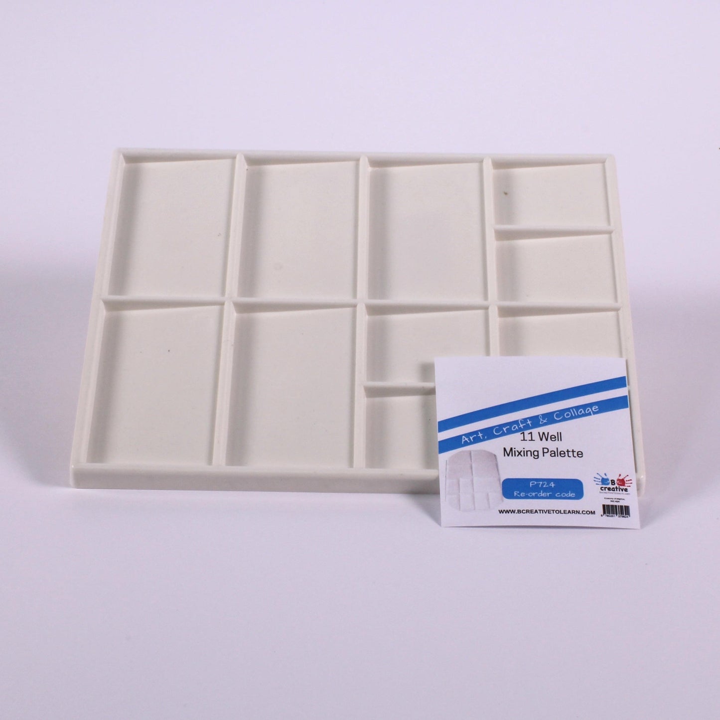 11 Well White Plastic Paint Mixing Palette