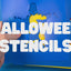 Reusable Large Halloween Art Stencils 6 Pieces Stencil Sets for Kids