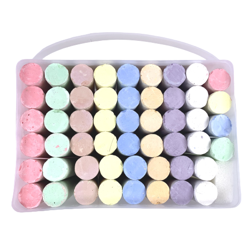 Bumper Packs of 52 Playground Chalks Assorted Colour or White