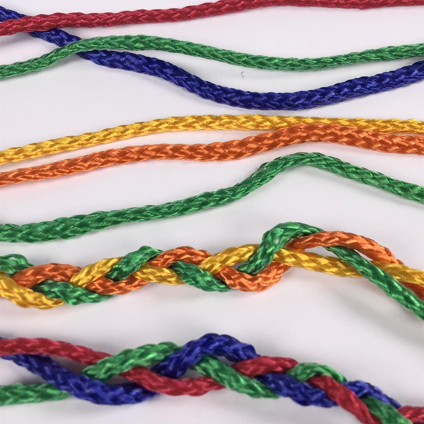 10 Thick Coloured Threading Laces 1m