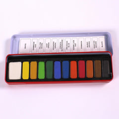 12 Block Watercolour Tin