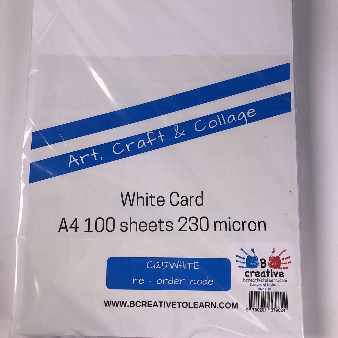 100 Sheets A4 White Thin Card 180gsm
