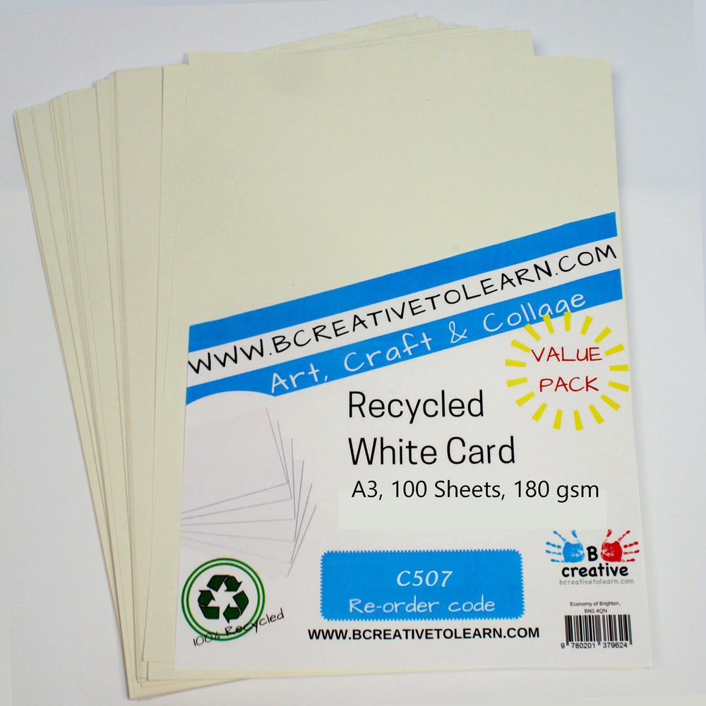 100% Recycled A3 White Card 180gsm