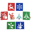 Plastic Christmas Stencils for Festive Crafting Projects Set of 6