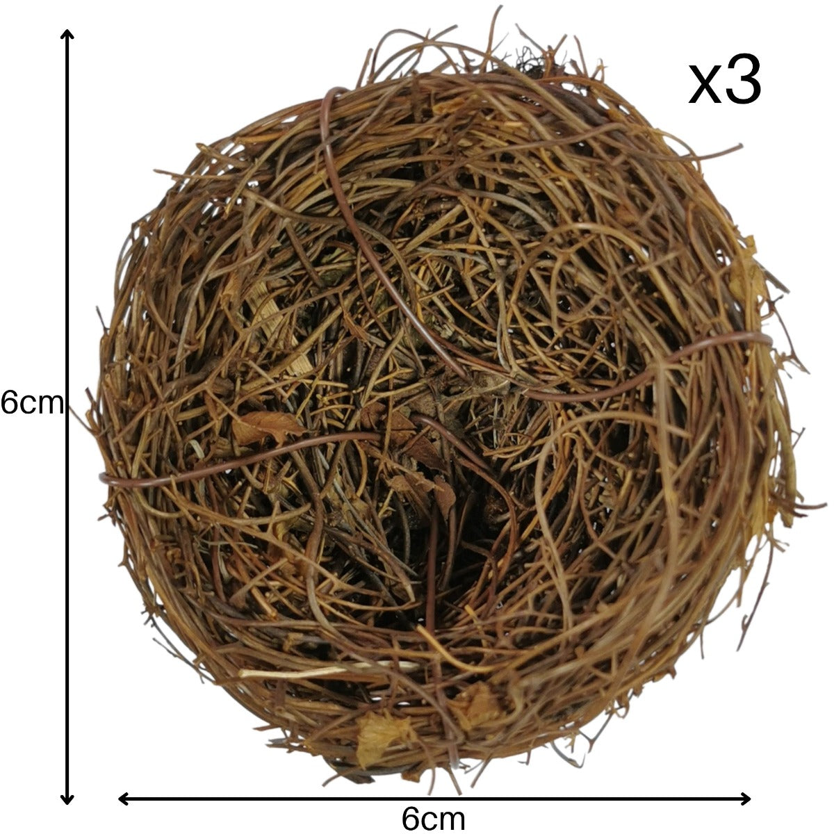 Artificial Birds Nest Diameter Mini Nests Easter Crafts Pack of 3