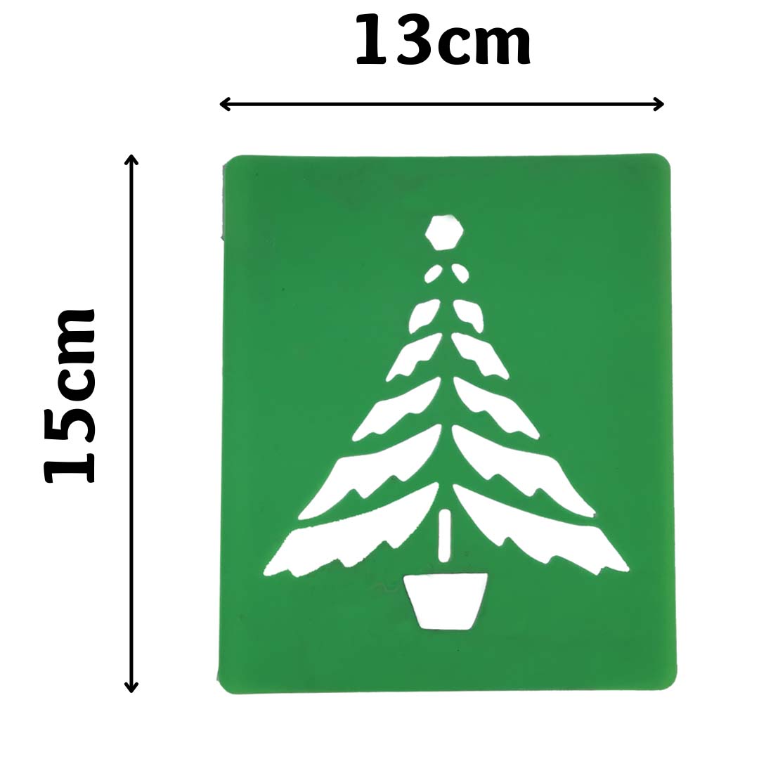 Plastic Christmas Stencils for Festive Crafting Projects Set of 6