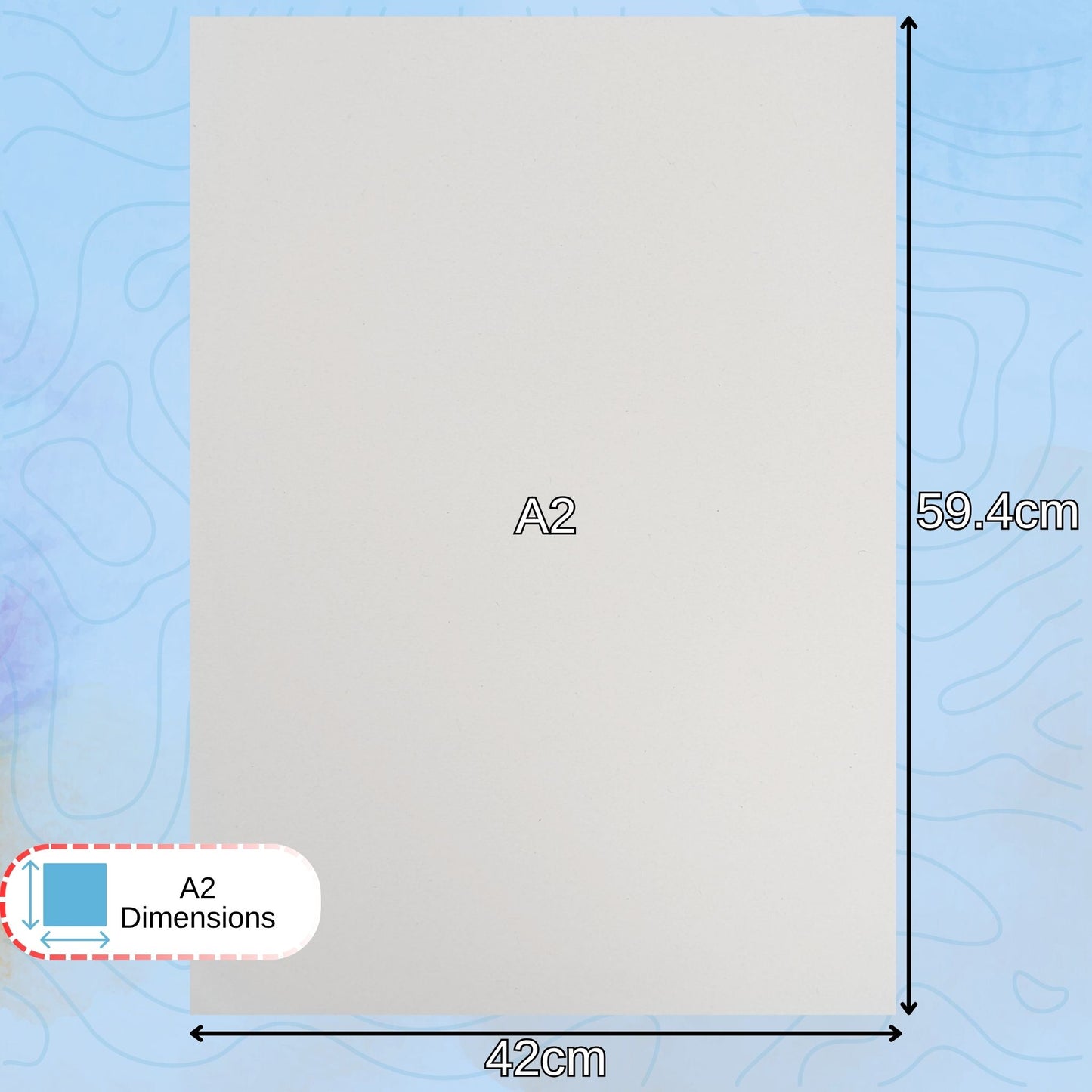 A2 Cartridge paper dimensions 29.7 x 42 centimetres