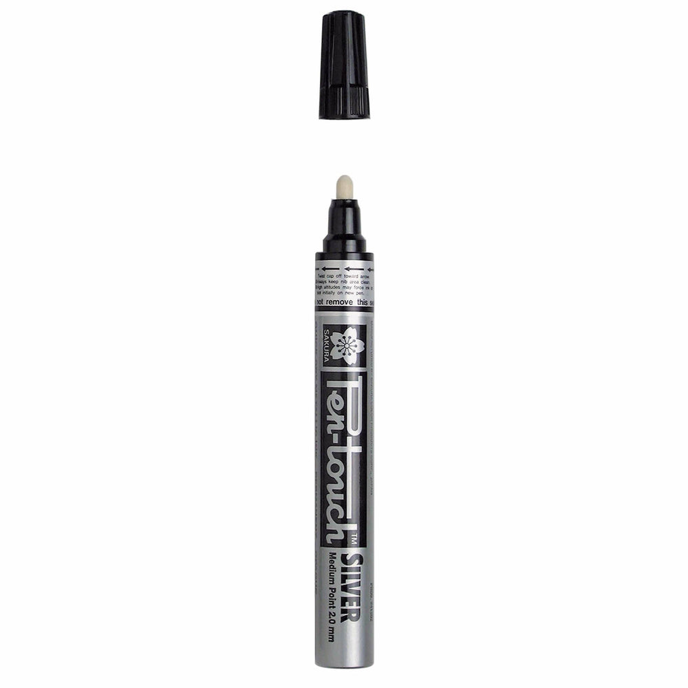 Metallic Paint Pen Silver Broad Nib