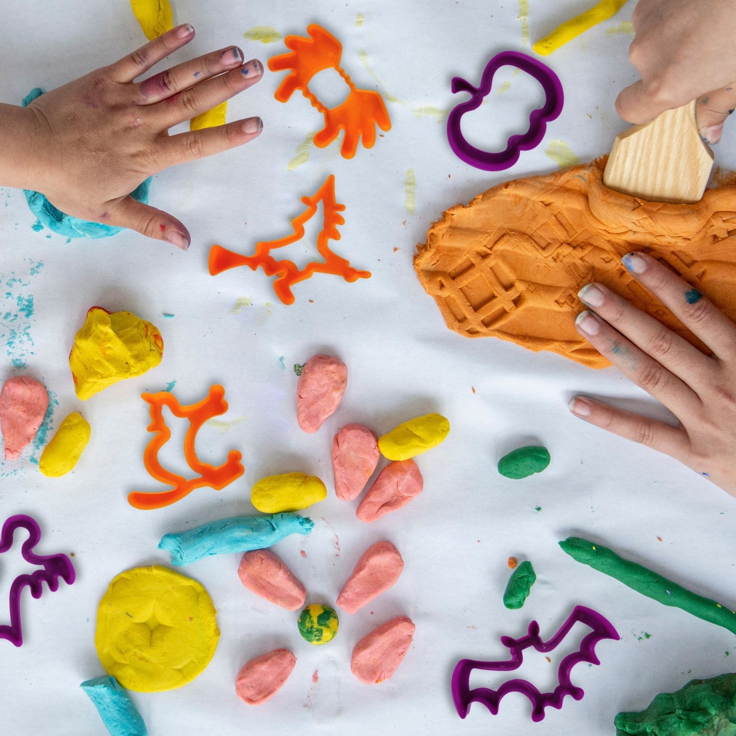 Plastic Halloween Dough Cutters Pack of 6 for Playdough & Baking