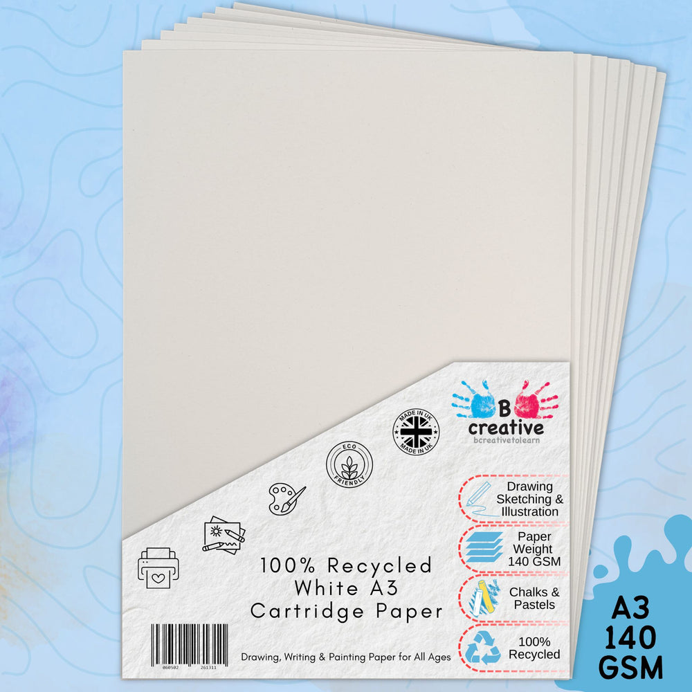 100% Recycled A3 Cartridge Paper 140gsm Choose Quantity