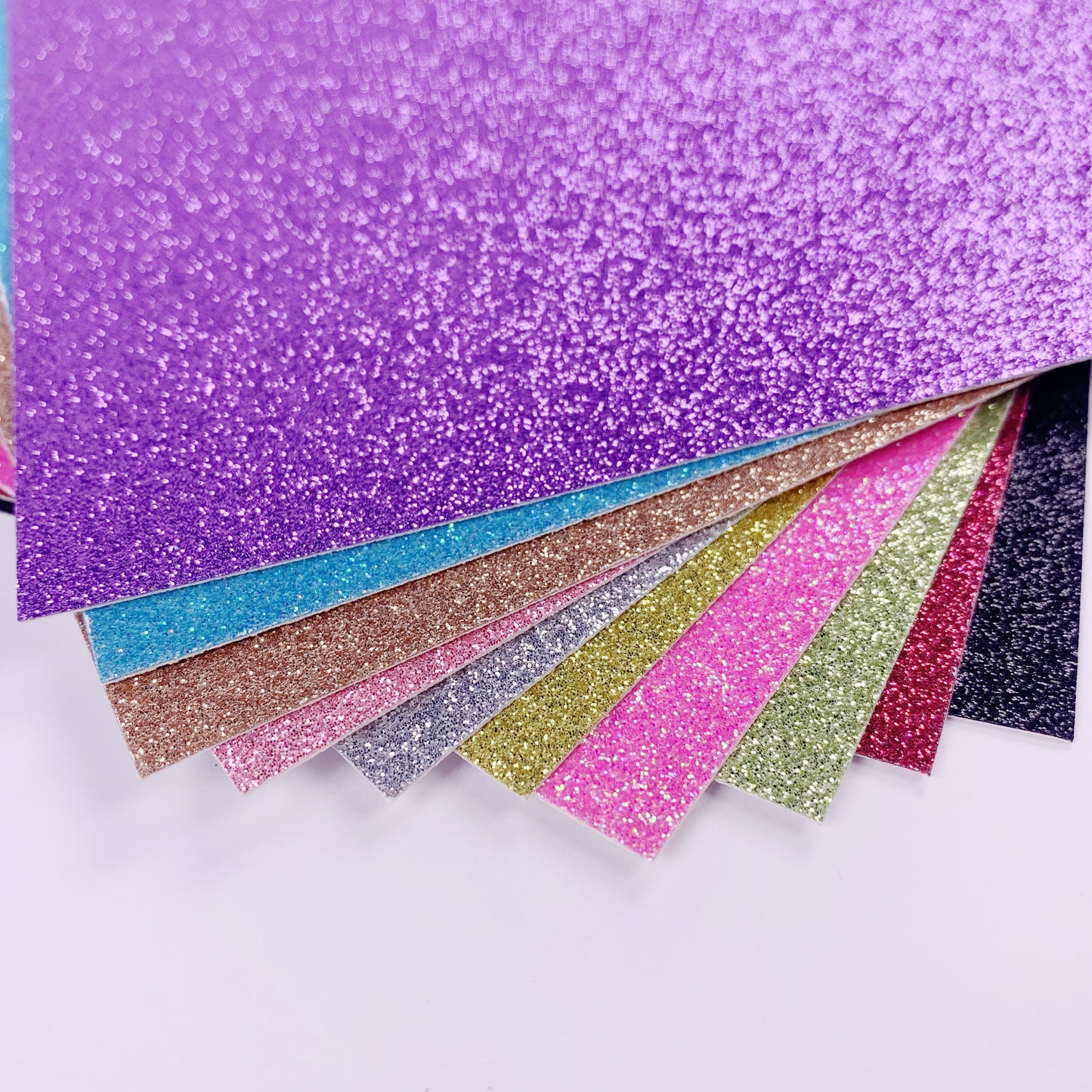 Glitter Card  10 Sheets Assorted Colours