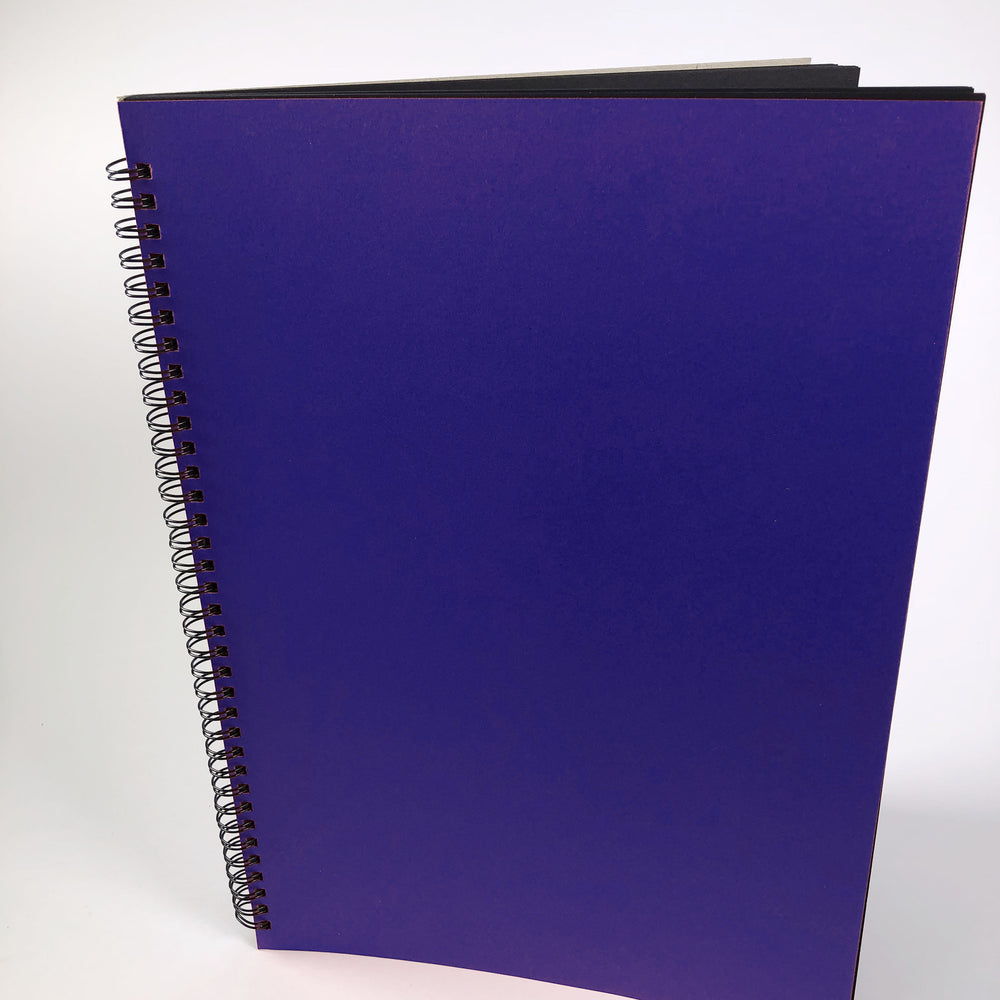 Oversize A4 Hardback Project Book Blue Cover 20 Black Pages