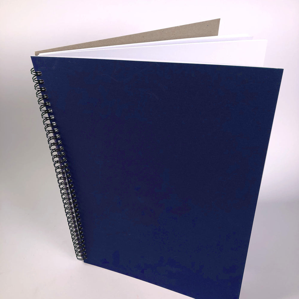 Oversize A4 Hardback Project Book Blue Cover 20 White Pages