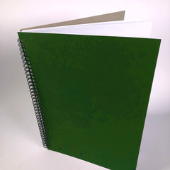 Oversize A4 Hardback Project Book Green Cover 20 White Pages