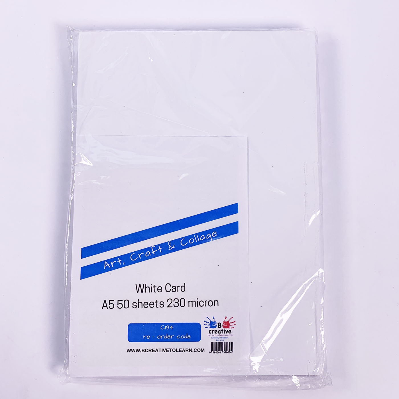 A5 white card packet