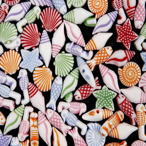 Plastic Sea Shell Beads