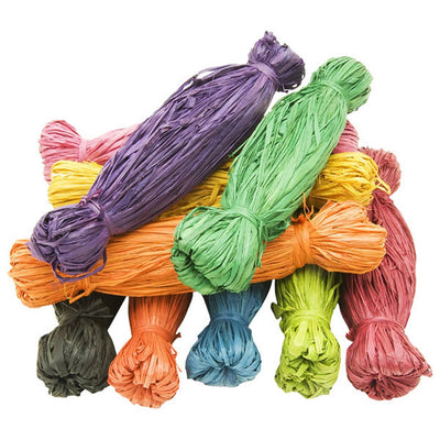 coloured raffia