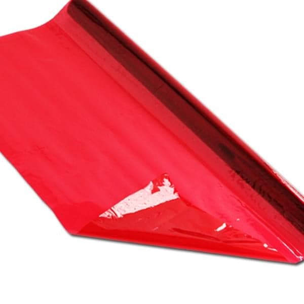 Red Cellophane Roll - Translucent, 50cm x 4.5m, 24gsm