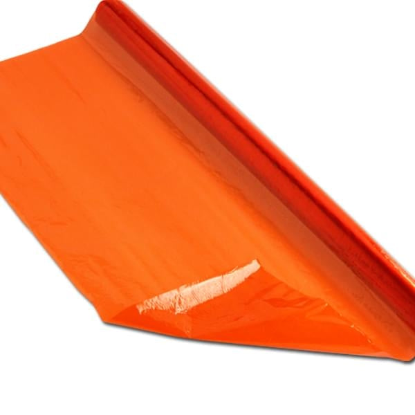 Orange Cellophane Roll - Translucent, 50cm x 4.5m, 24gsm