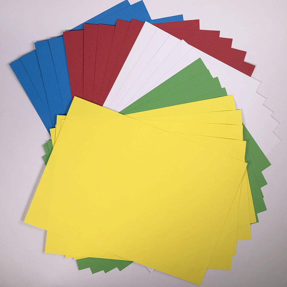 A4 Bright Card Assortment 50 Sheets 180gsm