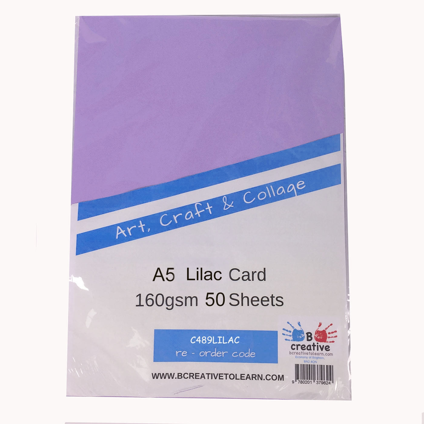 10 sheets lilac card