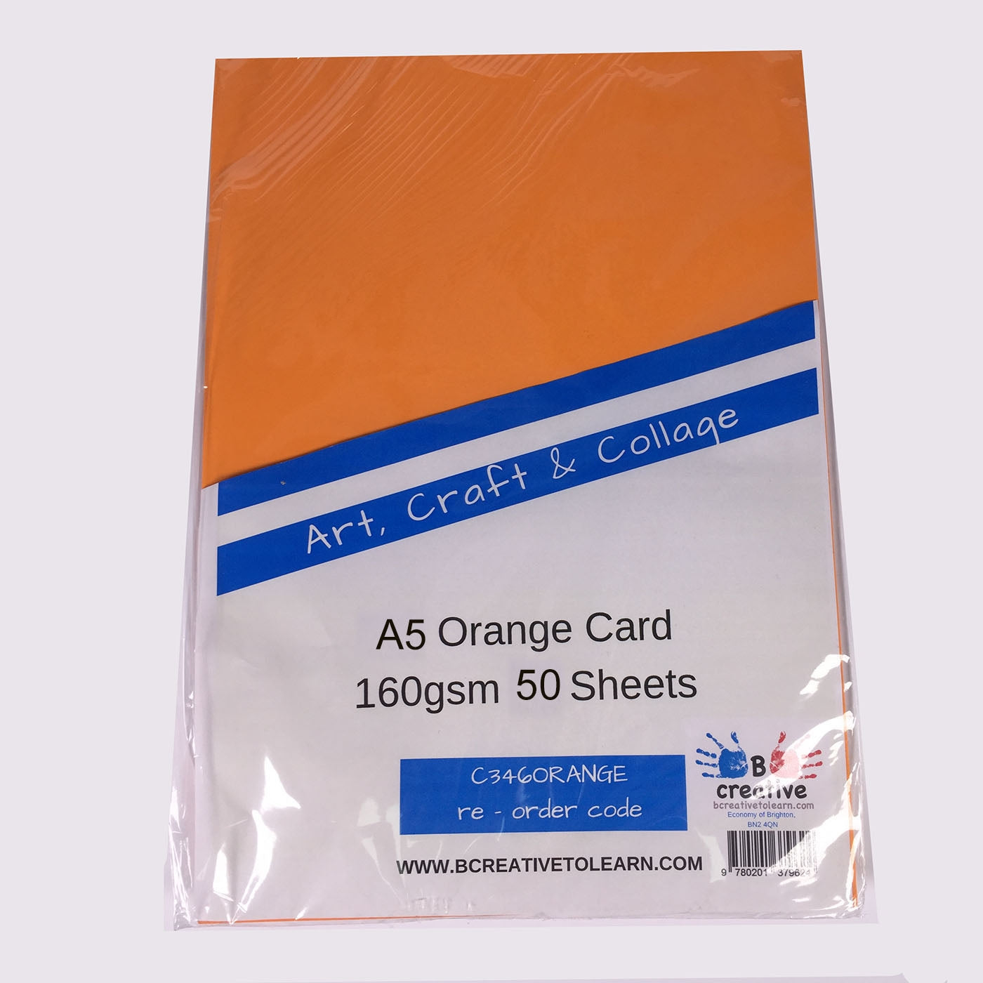 orange a5 card