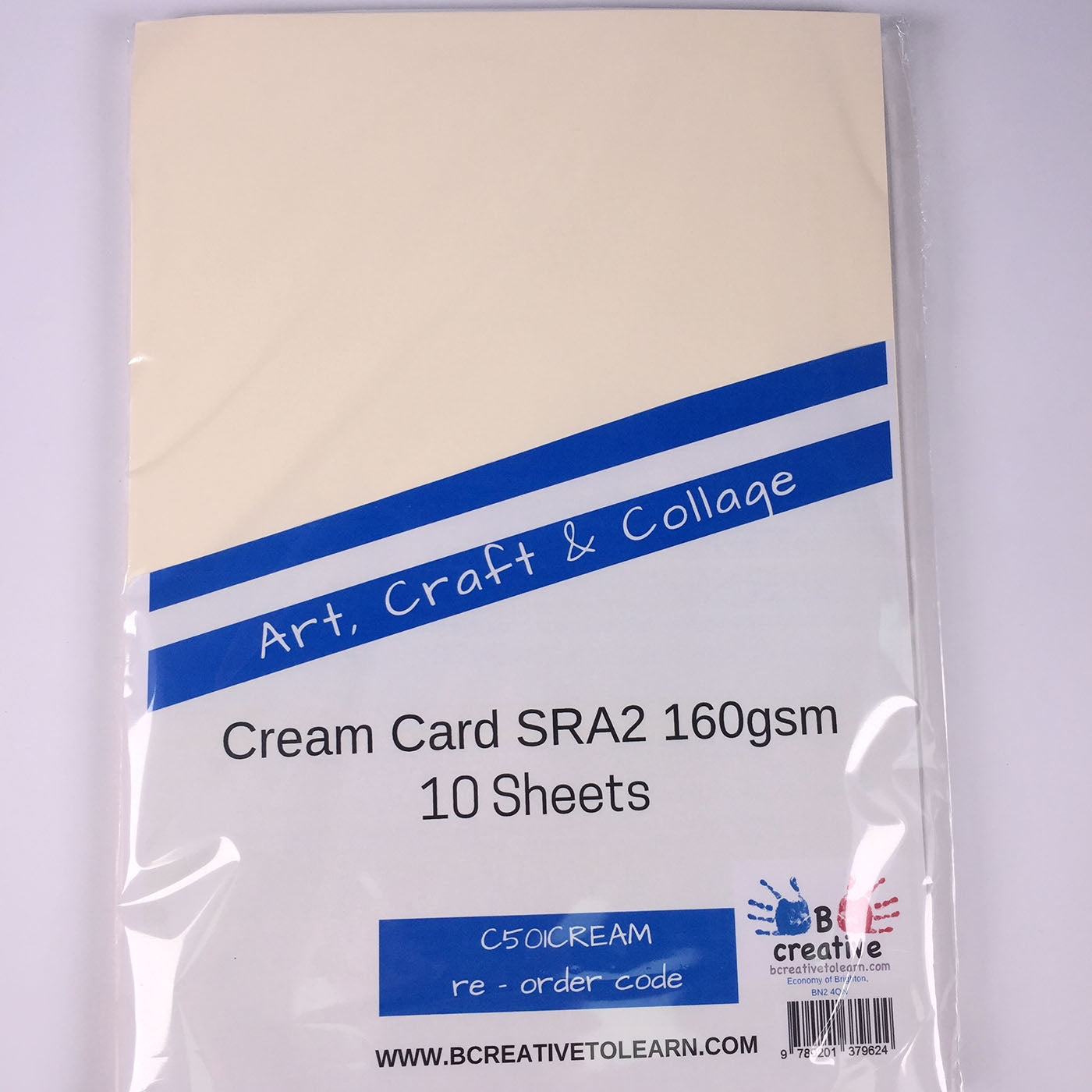 10 sheet pack cream card