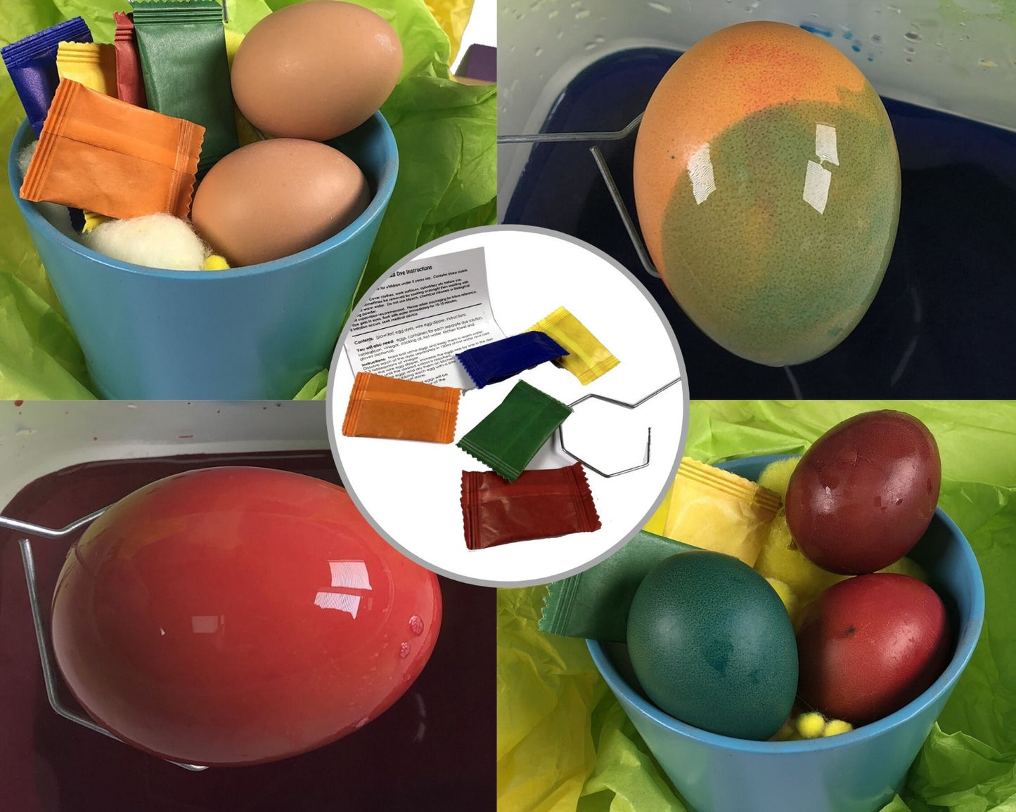 Egg Dying Kit 5 Colours To Make Bright Easter Eggs Dyes 50 Eggs
