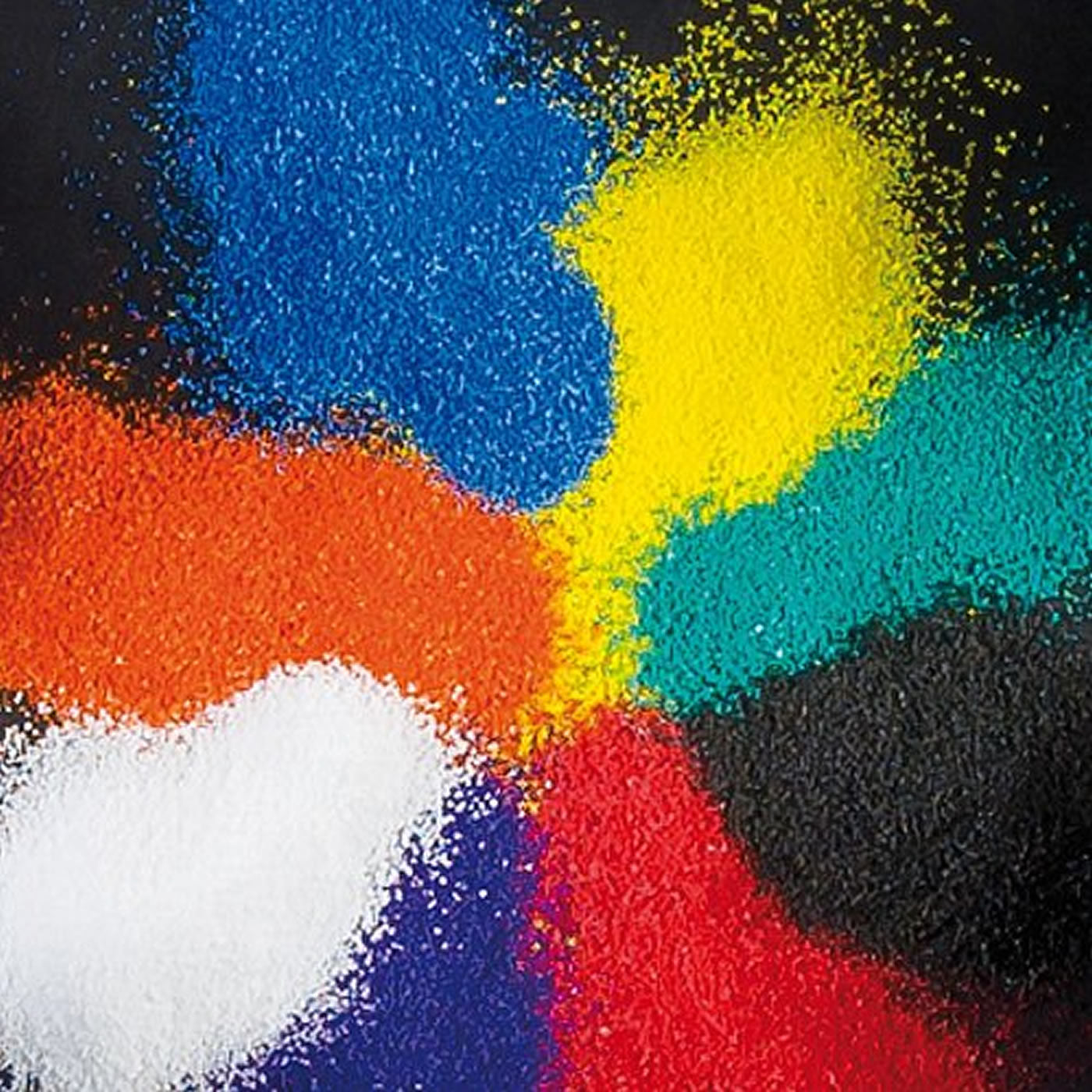 coloured collage sand